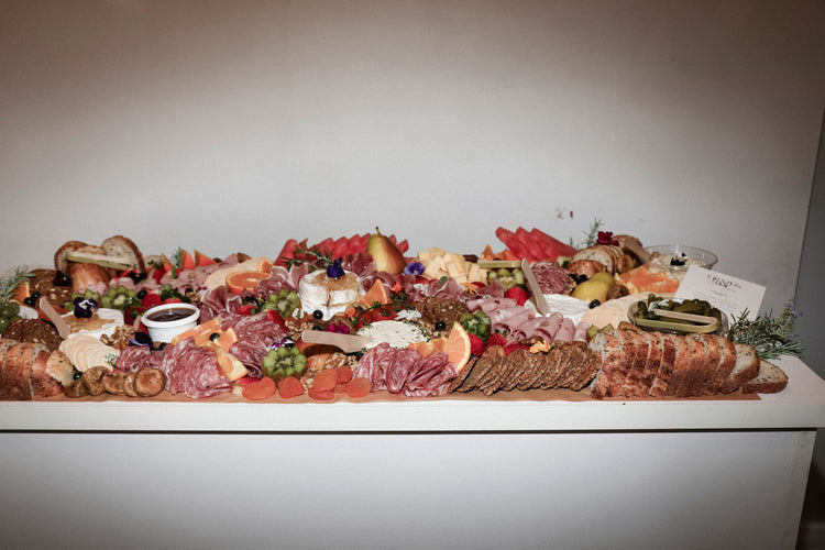 Flat lay grazing table at an event